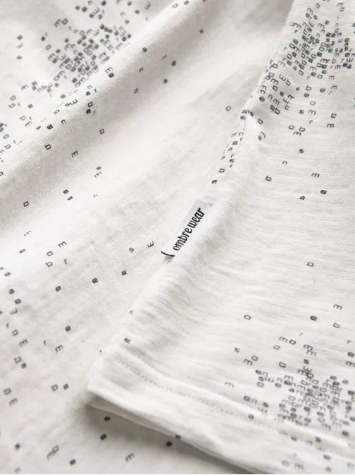 Bež majica z raztresenimi črkami V1 TSFP-0179