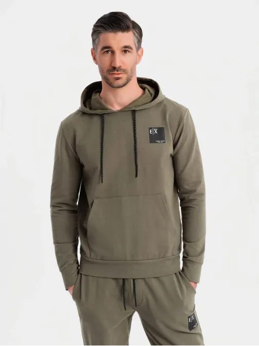 Oljčna moška športna obleka (majica in hlače) V4 Z107