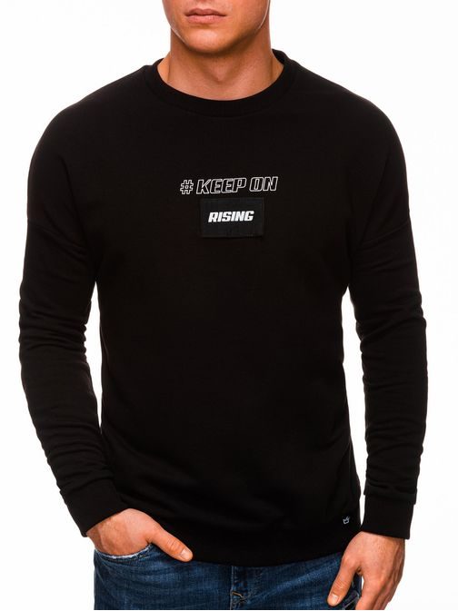 Črn pulover modnega dizajna B1314