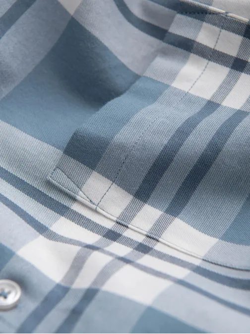 Trendovska flanelna karo modro krem srajca V1 SHCS-0157