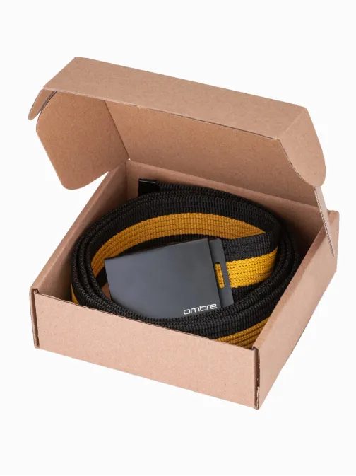 Stilski črn pas iz blaga A377