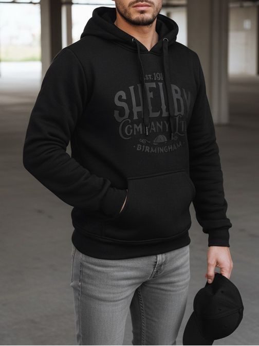 Črna moška majica z originalnim napisom