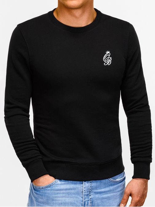 Originalen črn pulover s potiskom b919