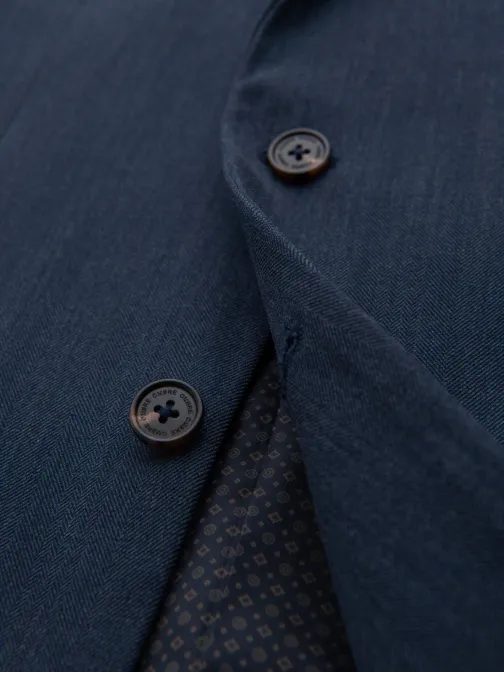 Elegantna temno modra moška jakna V3 BLZB-0135