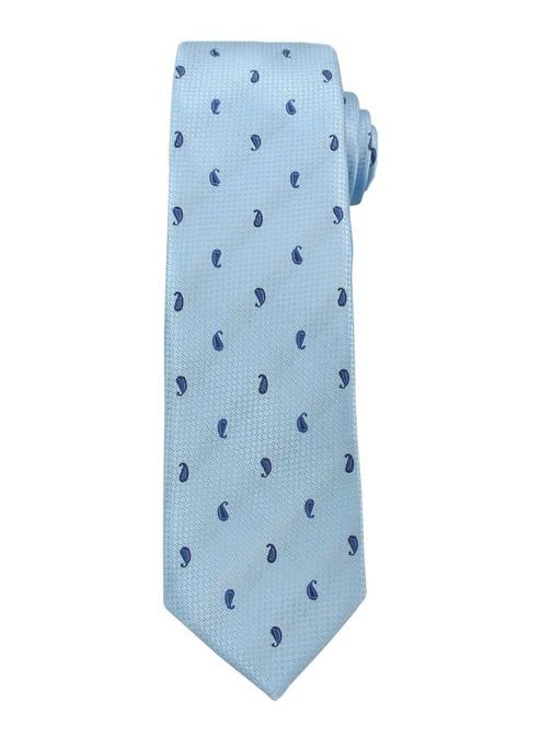 Zanimiva vzorčasta modra kravata