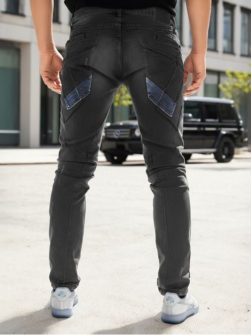 Očarljive moške črne kavbojke