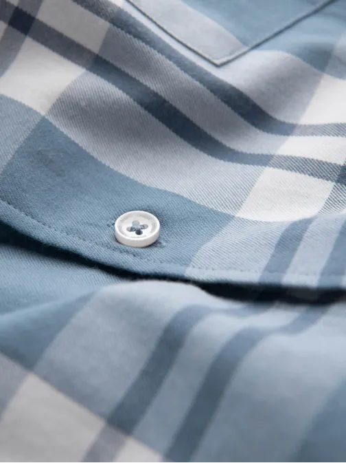 Trendovska flanelna karo modro krem srajca V1 SHCS-0157