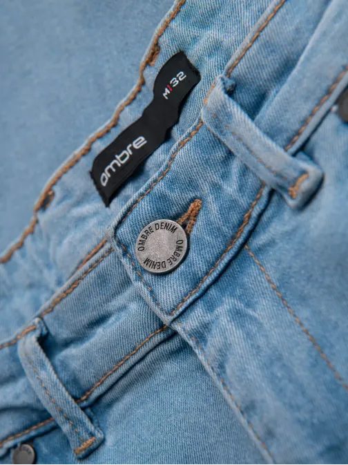 Moške svetlo modre džoggerje iz džinsa V1 PADJ-0265