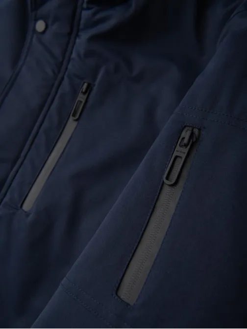 Moška topla jakna v modri barvi V6 OM-JAHP-0302