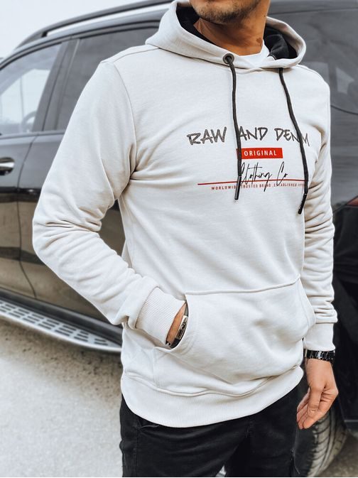 Moški siv pulover z napisom