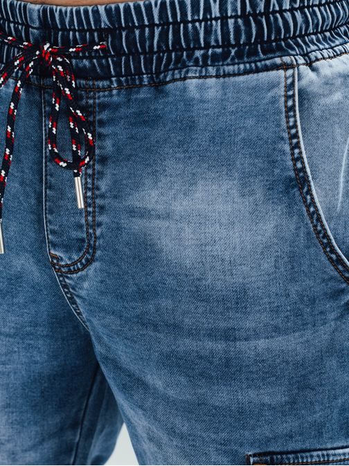 Modre jeans kratke hlače z žepi