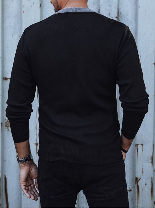 Edinstveni sivo črn moški pulover