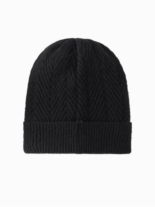 Zimska črna moška kapa V1 ACWH-0122