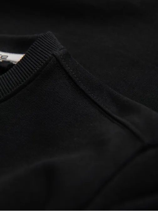 Osnovni črn pulover brez kapuce V5 SSBN-0175