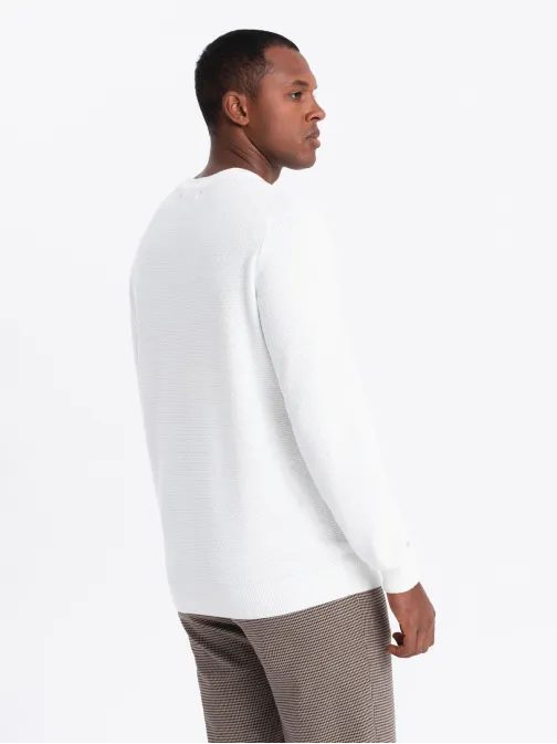 Edinstven pleten bel pulover V1 SWSW-0110