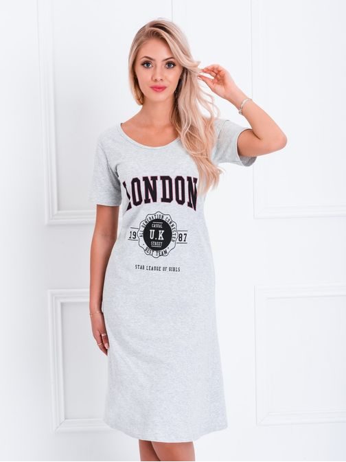 Ženska trendovska nočna srajca v sivi barvi ULR131