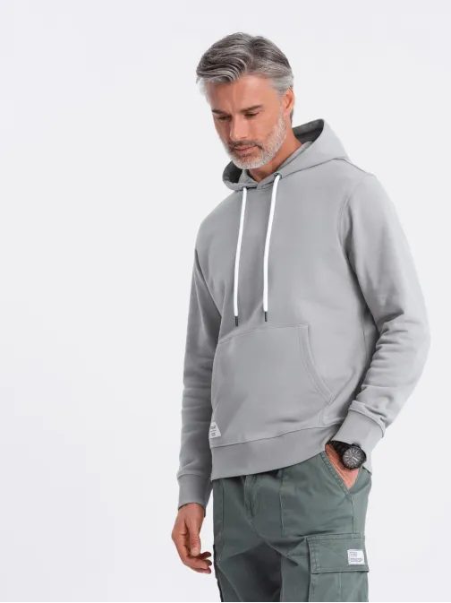 Brezčasen siv pulover V8 SSBN-0177