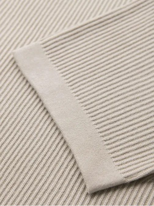 Moška svetlo siva pletena polo majica V3 POSS-0160