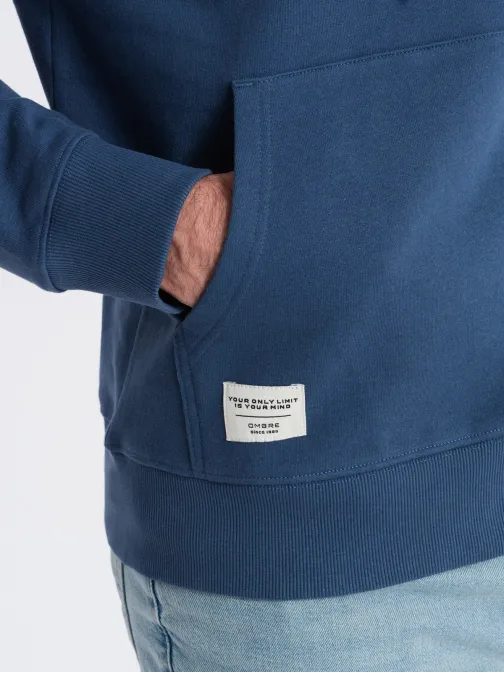 Brezčasen temno moder pulover V4 SSBN-0177