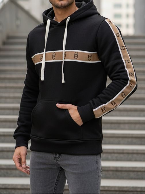 Moška majica modernega dizajna črna