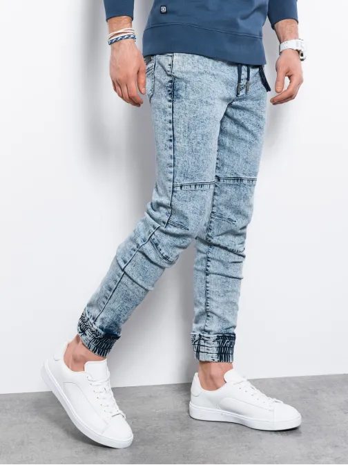 Jogger kavbojke v svetlo modri barvi P1056