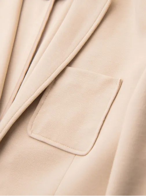 Športna bež jakna slim fit V5 BLZB-0101