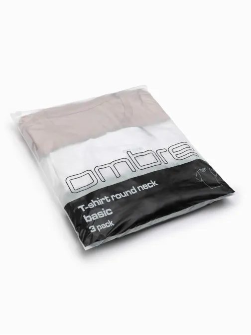 Paket treh bombažnih majic v mešanih barvah V14 TSBS-0232