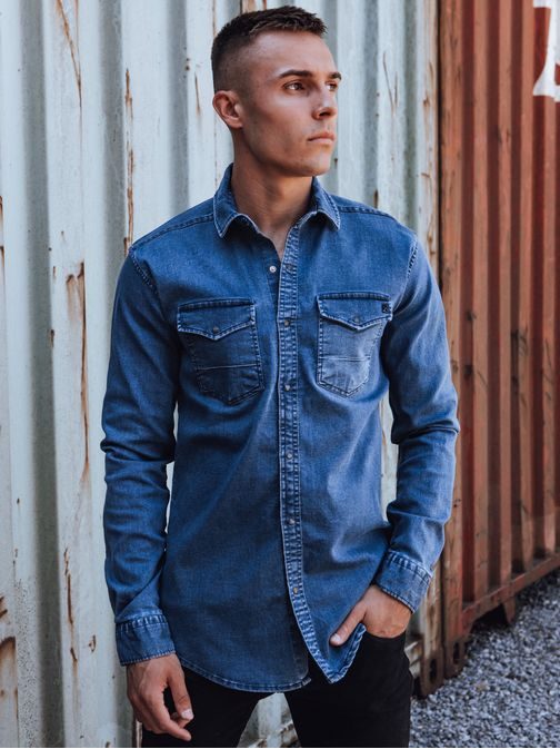 Atraktivna modra jeans srajca