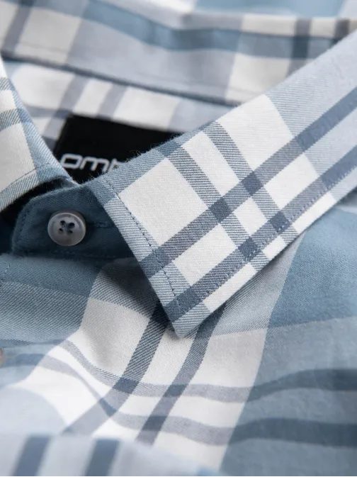 Trendovska flanelna karo modro krem srajca V1 SHCS-0157
