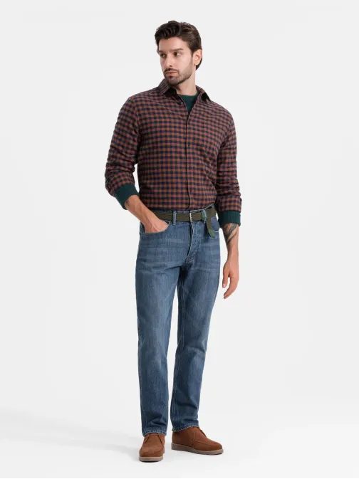 Flanelna moška srajca v6 om-shcs-0150