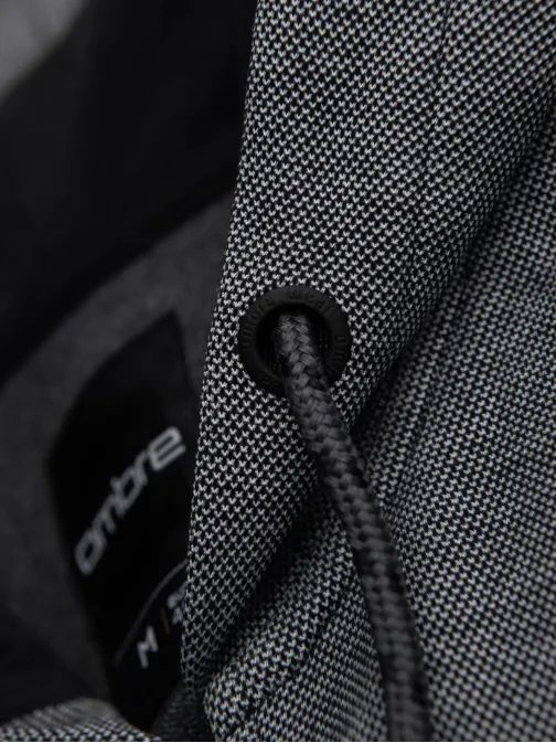 Brezčasna črna jopa s kapuco V1 SSZP-0210