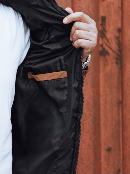 Trendovska prešita rjava jakna za moške