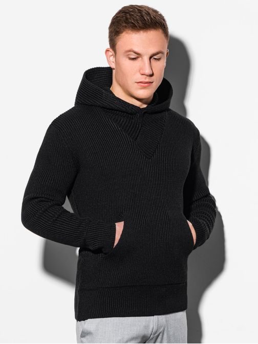Črn stilski pulover E181