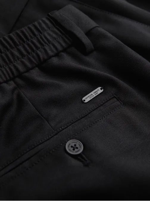 Moške črne chino hlače REGULAR V4 P1525