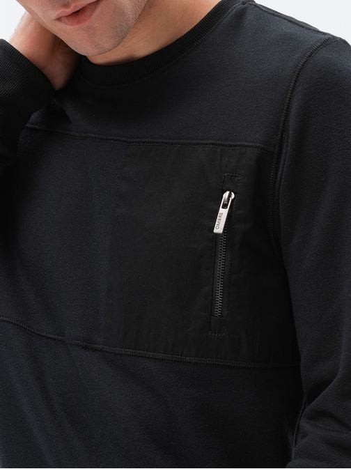 Originalen črn pulover z žepom B1355