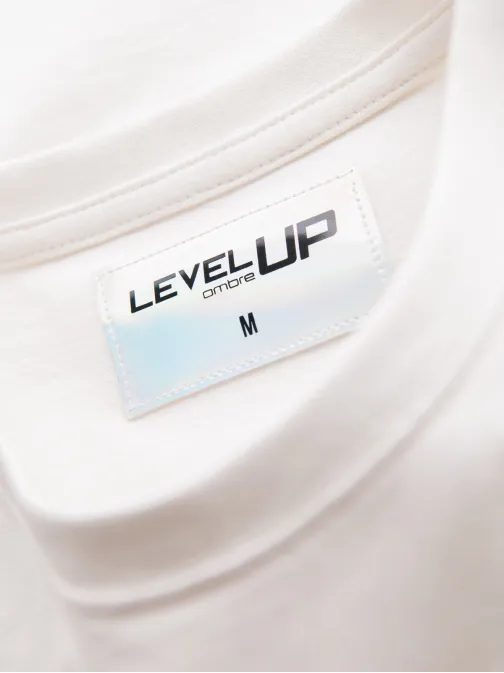 Privlačna bela majica z dolgimi rokavi V3 LSCL-0127