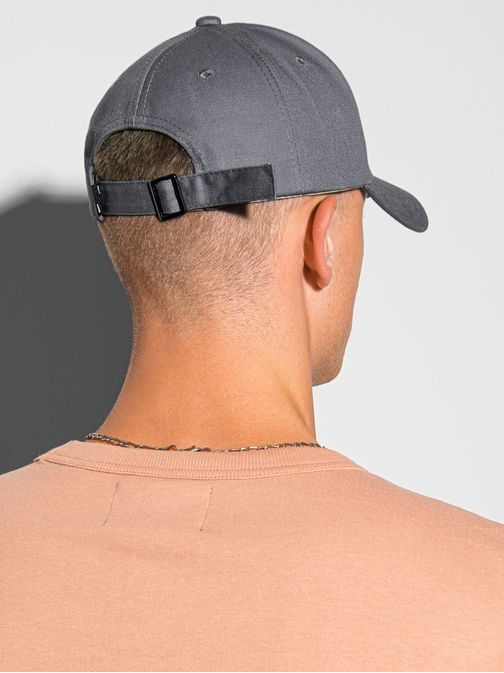 Enostavna siva kapa s šiltom H086