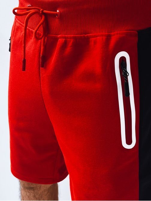 Originalne športne kratke hlače v rdeči barvi