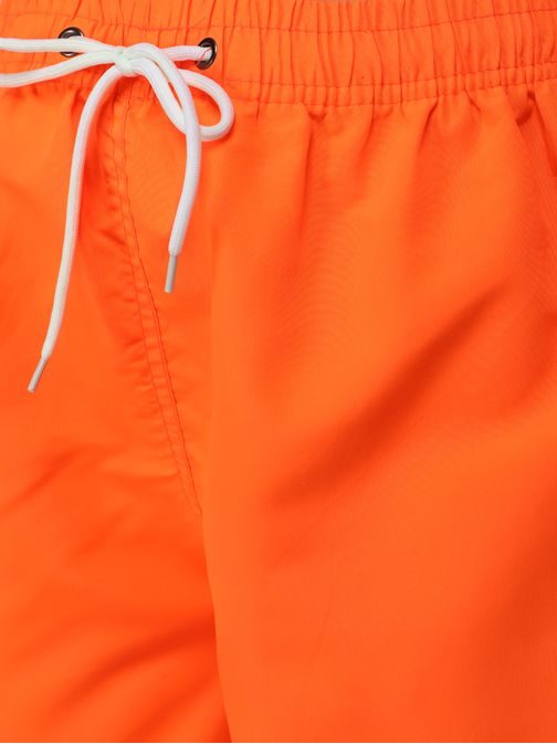 Moške oranžne enobarvne kopalke z logotipom