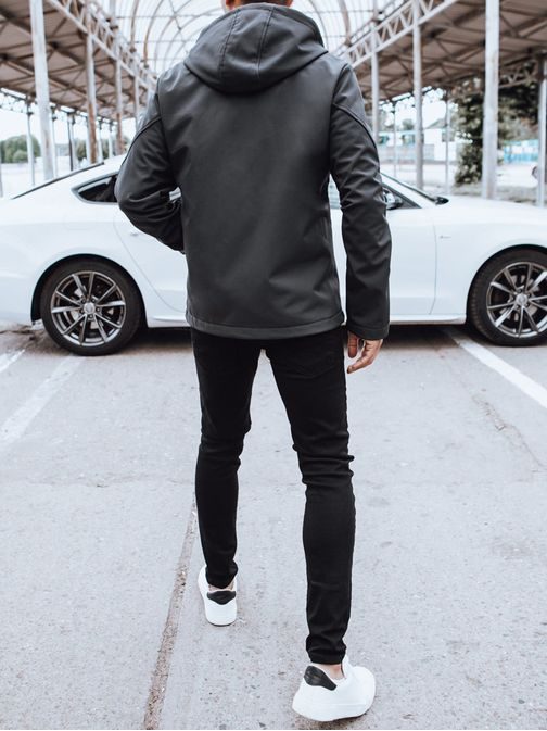 Zanimiva softshell jakna v grafitni barvi