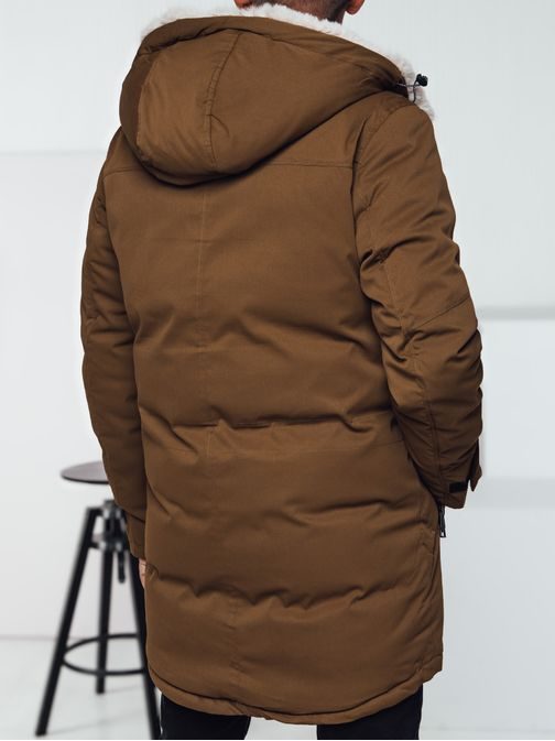 Bež moška parka za zimo