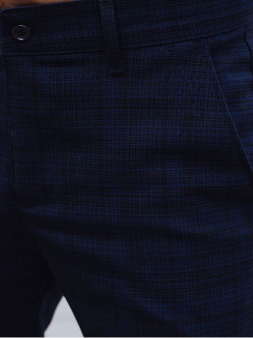 Modne granat hlače s karo vzorcem