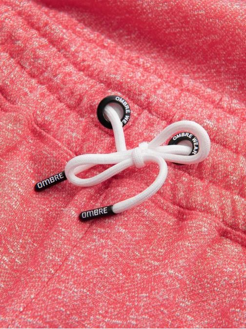 Melirane svetlo rdeče kratke hlače V7 SRSK-0116