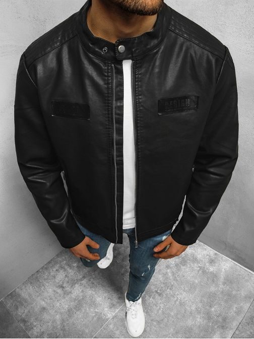 Trendovska črna usnjena jakna JB/JP1122Z