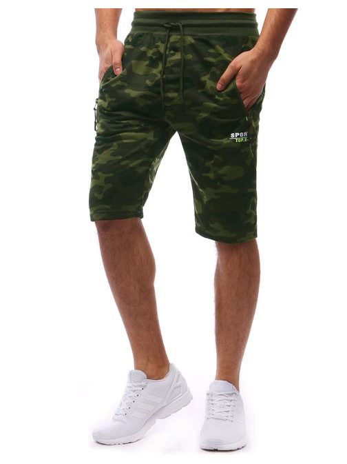 Vojaške zelene moške kratke hlače Sport