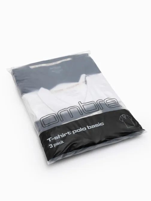 Paket treh barvitih mešanic bombažnih polo majic V1 POBS/133