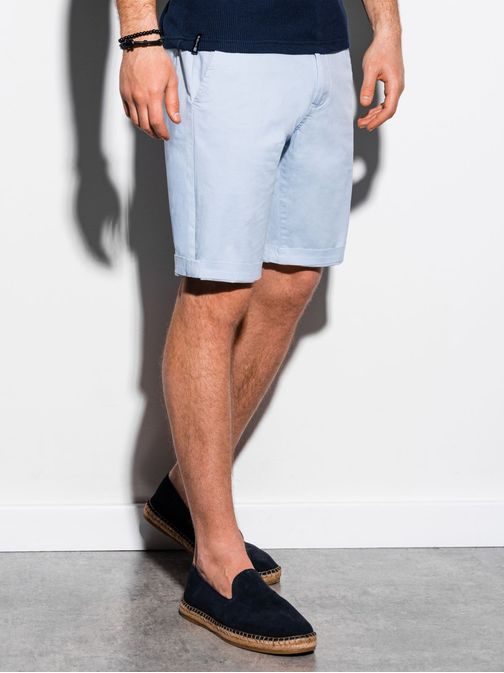 Preproste kratke hlače v svetlo modri barvi W243