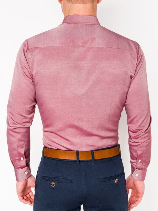 Modna SLIM FIT moška srajca rdeča k404