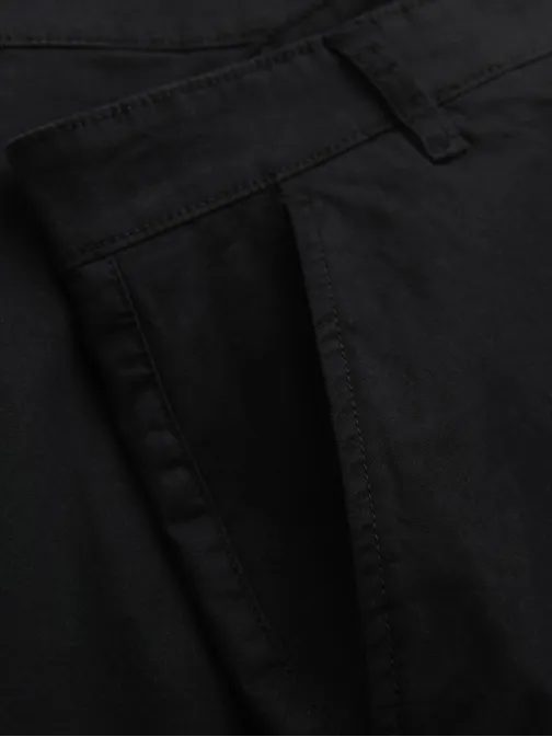 Moške črne hlače chinos z obrobo V9 SRCS-0197