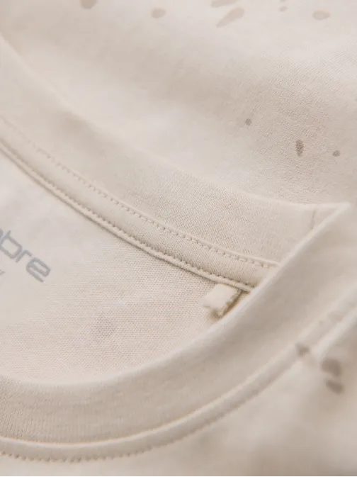 Brezčasna krem moška majica z V2 TSFP-0187